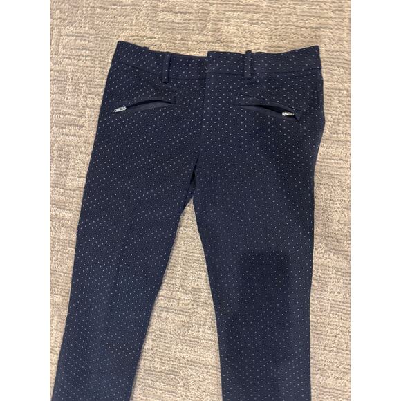 Gap 3 Pair Bundle Career Skinny Ankle Pants Pindot White, Burgundy, Navy Tile 2R - Picture 13 of 15